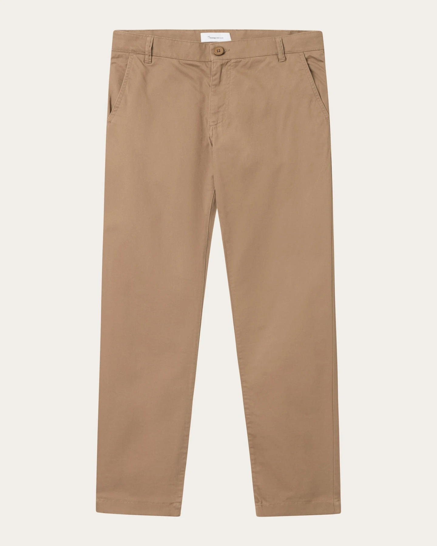 KnowledgeCotton Apparel Herren vegan Chino-Hose Luca Slim Twill Tuffet Beige – Ansicht 2