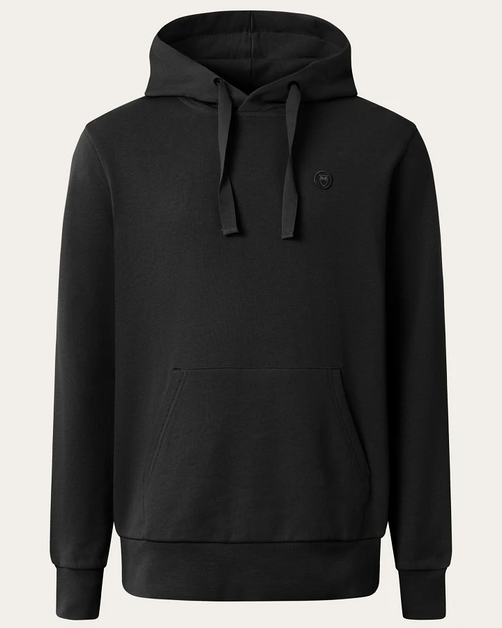 KnowledgeCotton Apparel Herren vegan Hoodie Basic Badge Black Jet