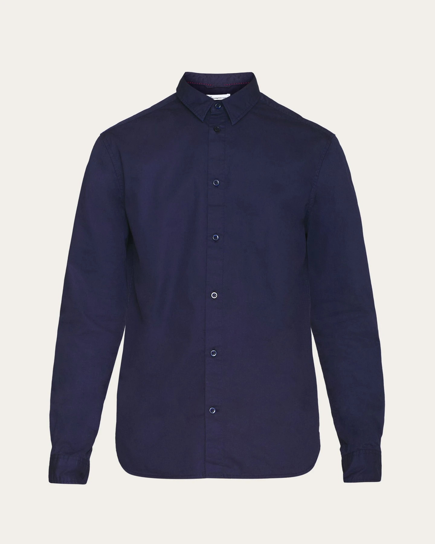 KnowledgeCotton Apparel Herren vegan Hemd Alf Regular Crispy Total Eclipse Navy – Ansicht 2
