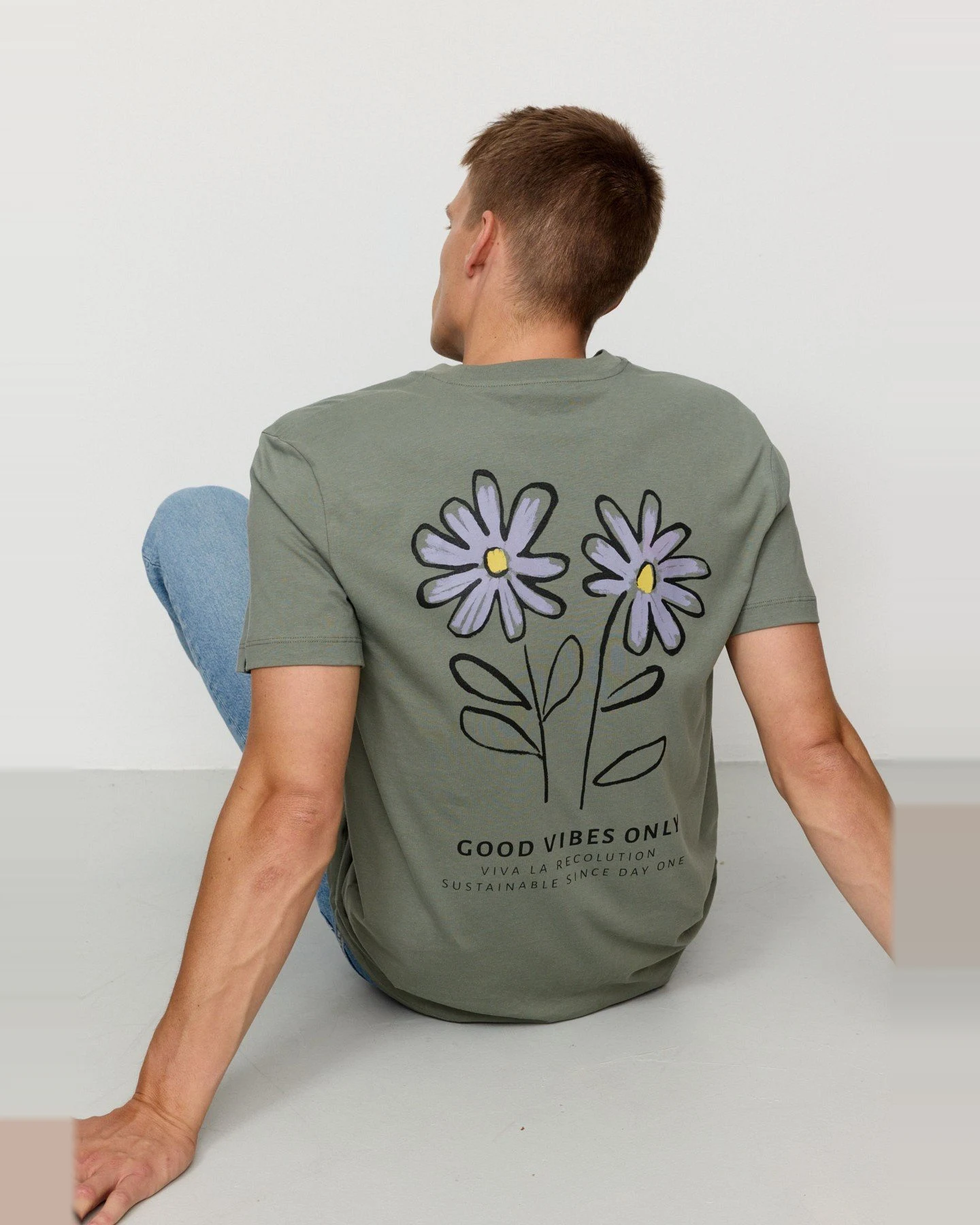 T-Shirt Agave Good Vibes Grün – Ansicht 3
