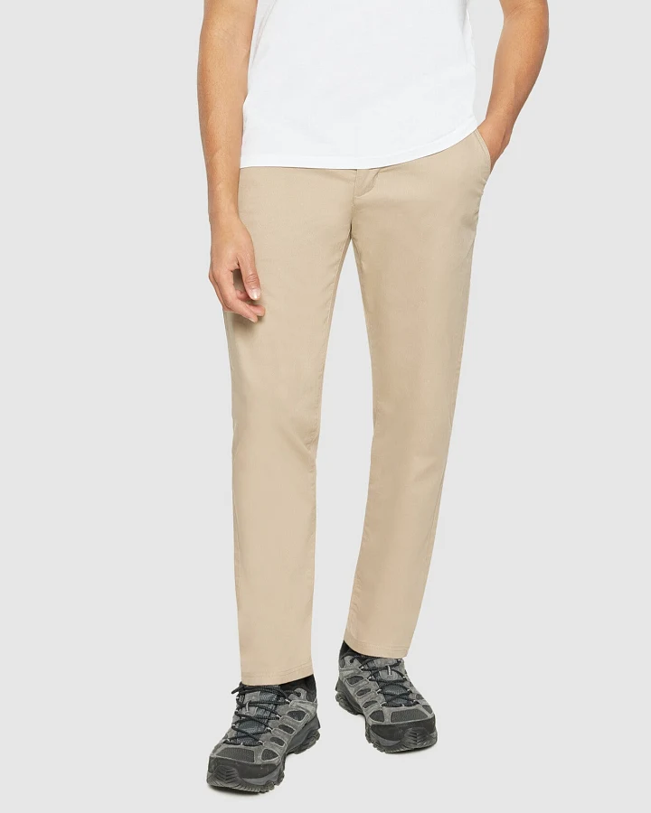 KnowledgeCotton Apparel Herren vegan Hose Canvas Chuck Regular Light Feather Gray