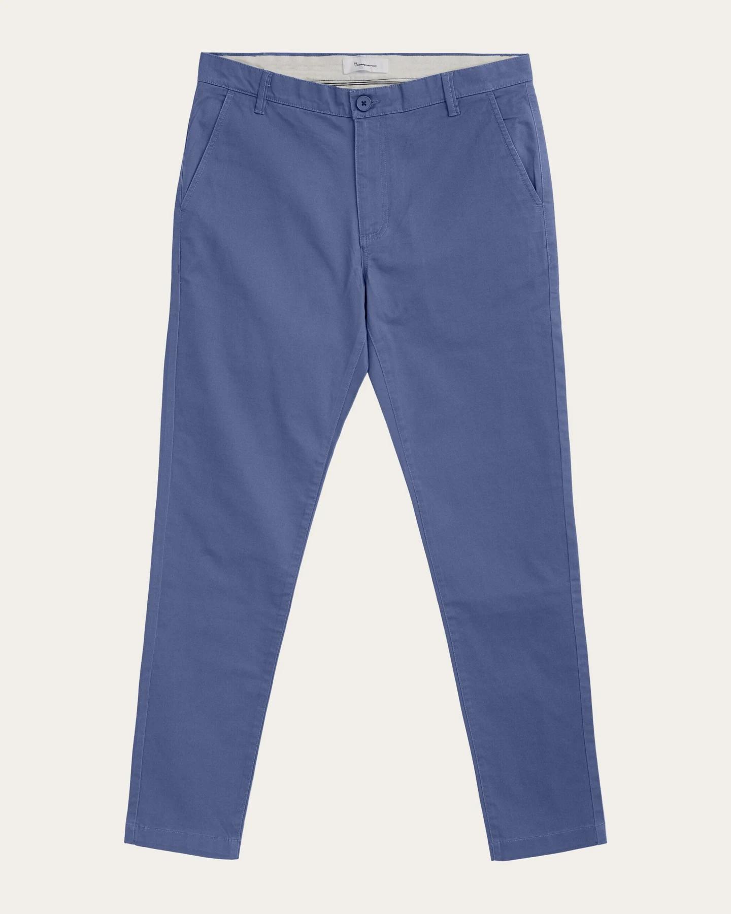 KnowledgeCotton Apparel Herren vegan Chino-Hose Luca Slim Twill Vintage Indigo – Ansicht 2