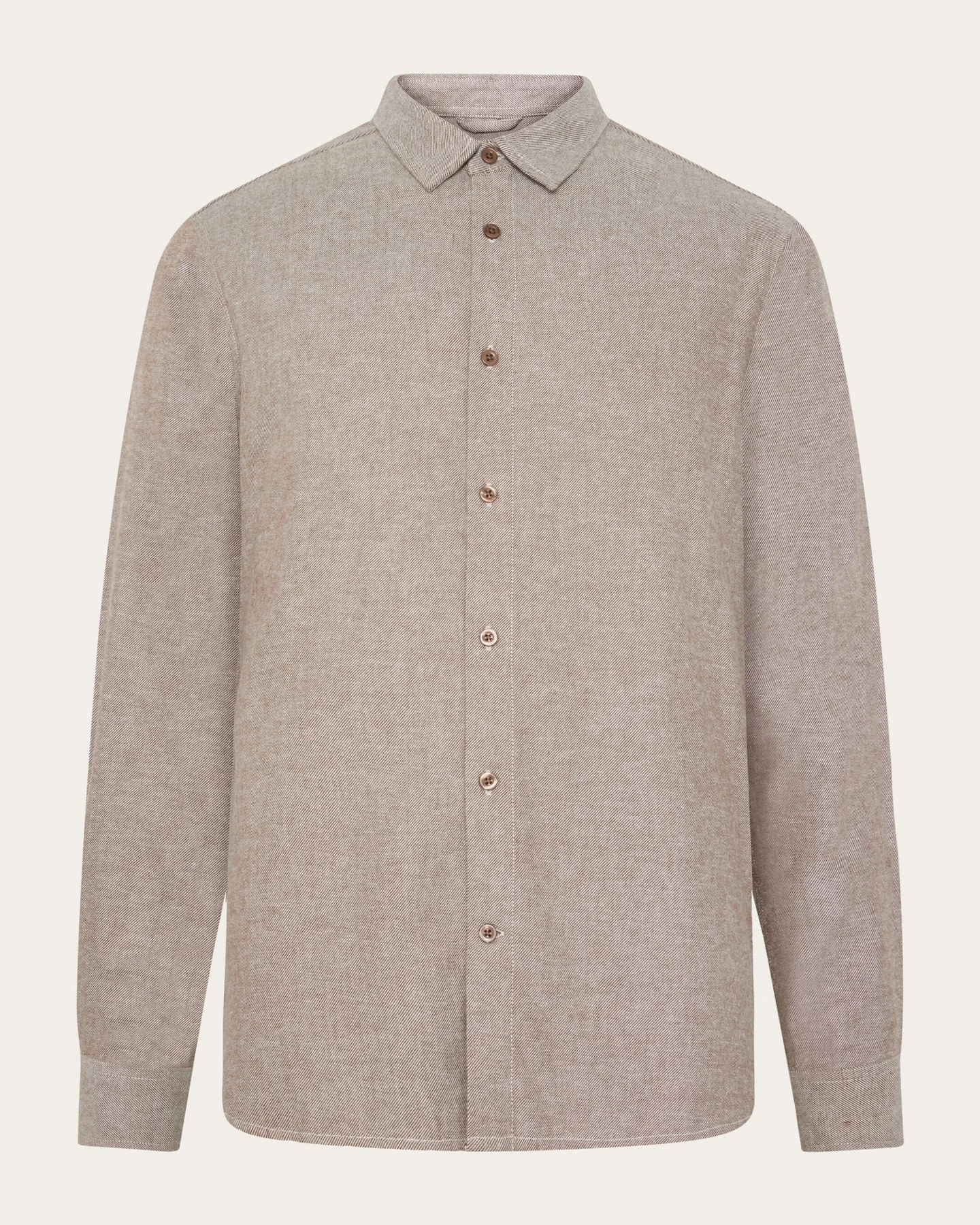 KnowledgeCotton Apparel Herren vegan Hemd Flanell Dune Regular Demitasse Braun – Ansicht 2