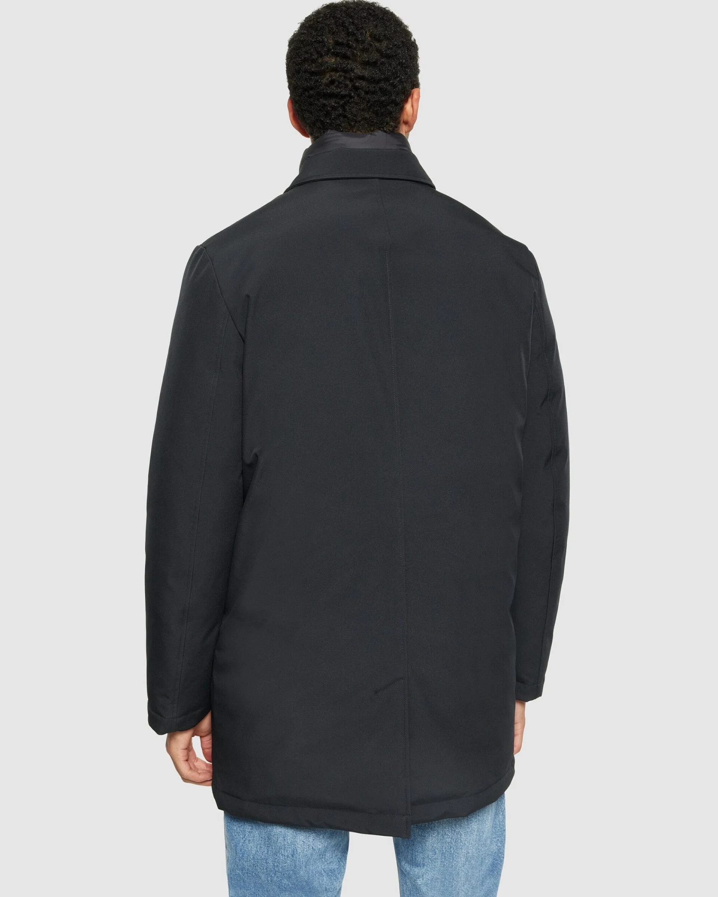 KnowledgeCotton Apparel Herren vegan Jacke Auto Mantel Klima Shell Schwarz Jet – Ansicht 2