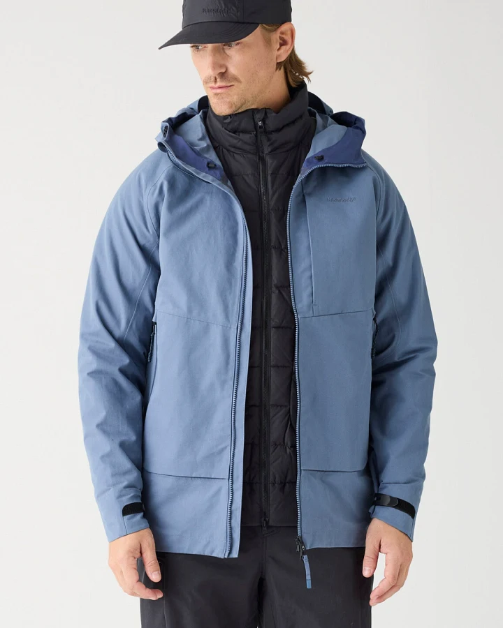 KnowledgeCotton Apparel Herren vegan Jacke Vent Canvas Shell 270 Vintage Indigo