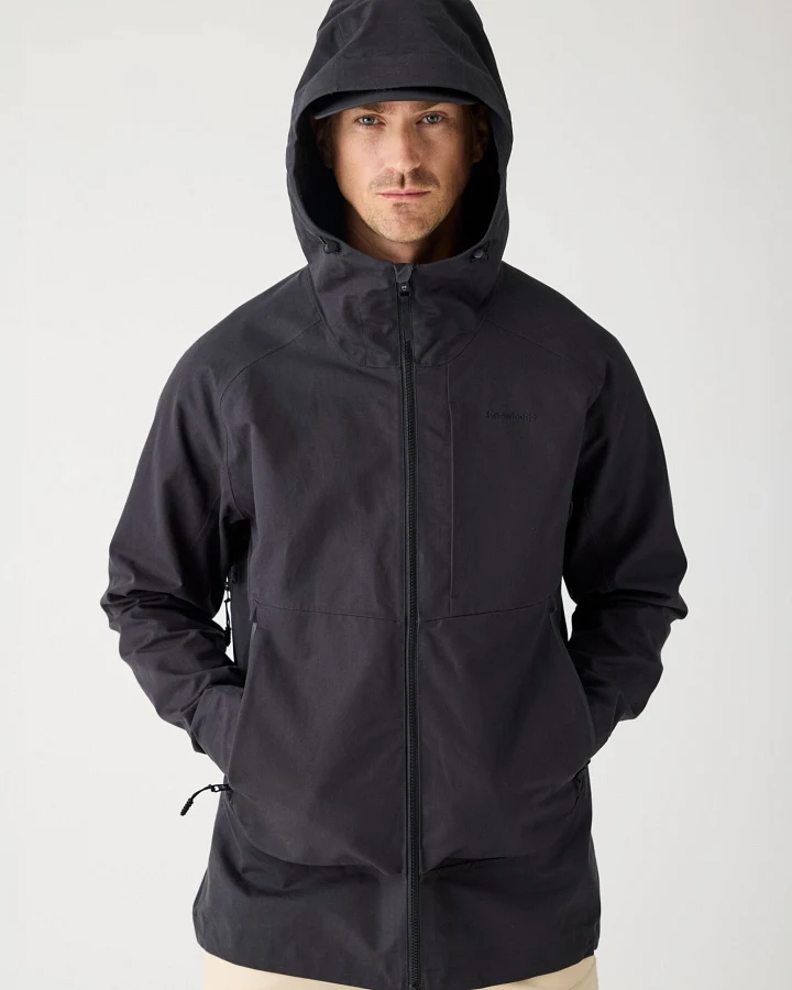 KnowledgeCotton Apparel Herren vegan Jacke Vent Canvas Shell 270 Black Jet