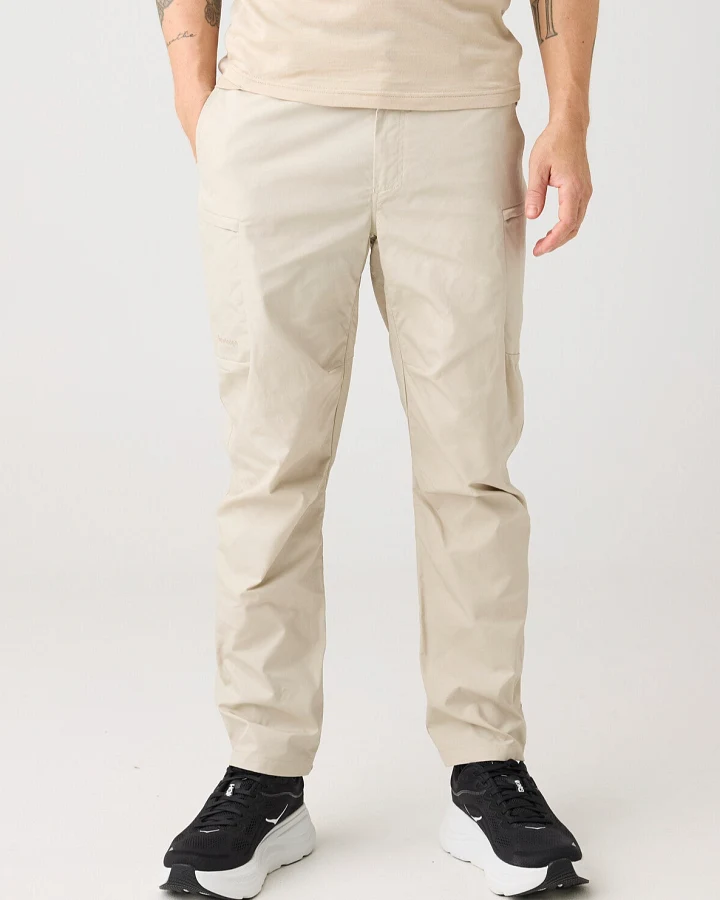KnowledgeCotton Apparel Herren vegan Hose Vent Canvas 200 Light Feather Gray