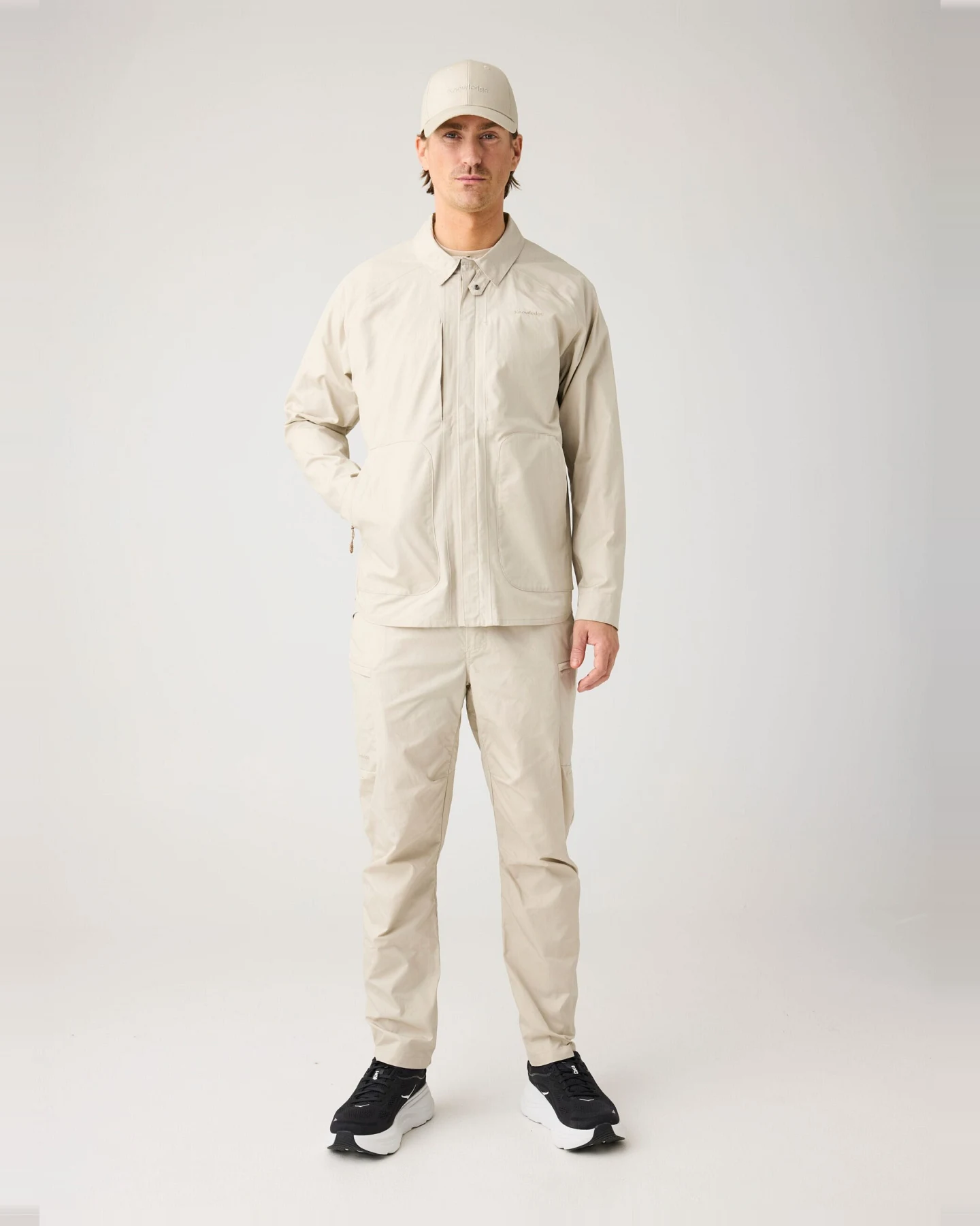 KnowledgeCotton Apparel Herren vegan Hose Vent Canvas 200 Light Feather Gray – Ansicht 2