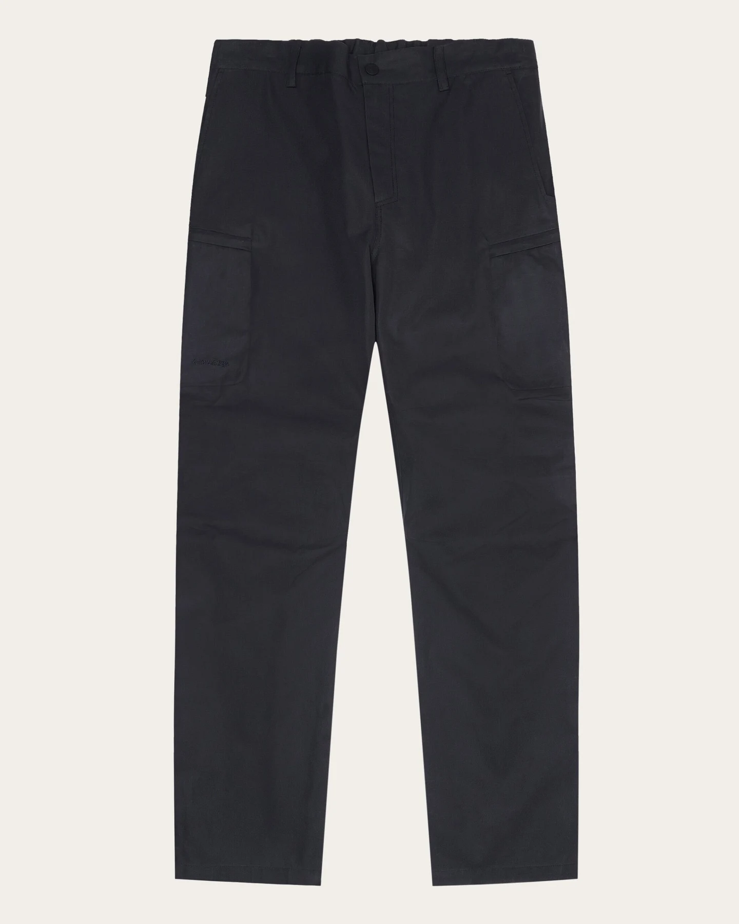 KnowledgeCotton Apparel Herren vegan Hose Canvas Vent 200 Black Jet – Ansicht 2