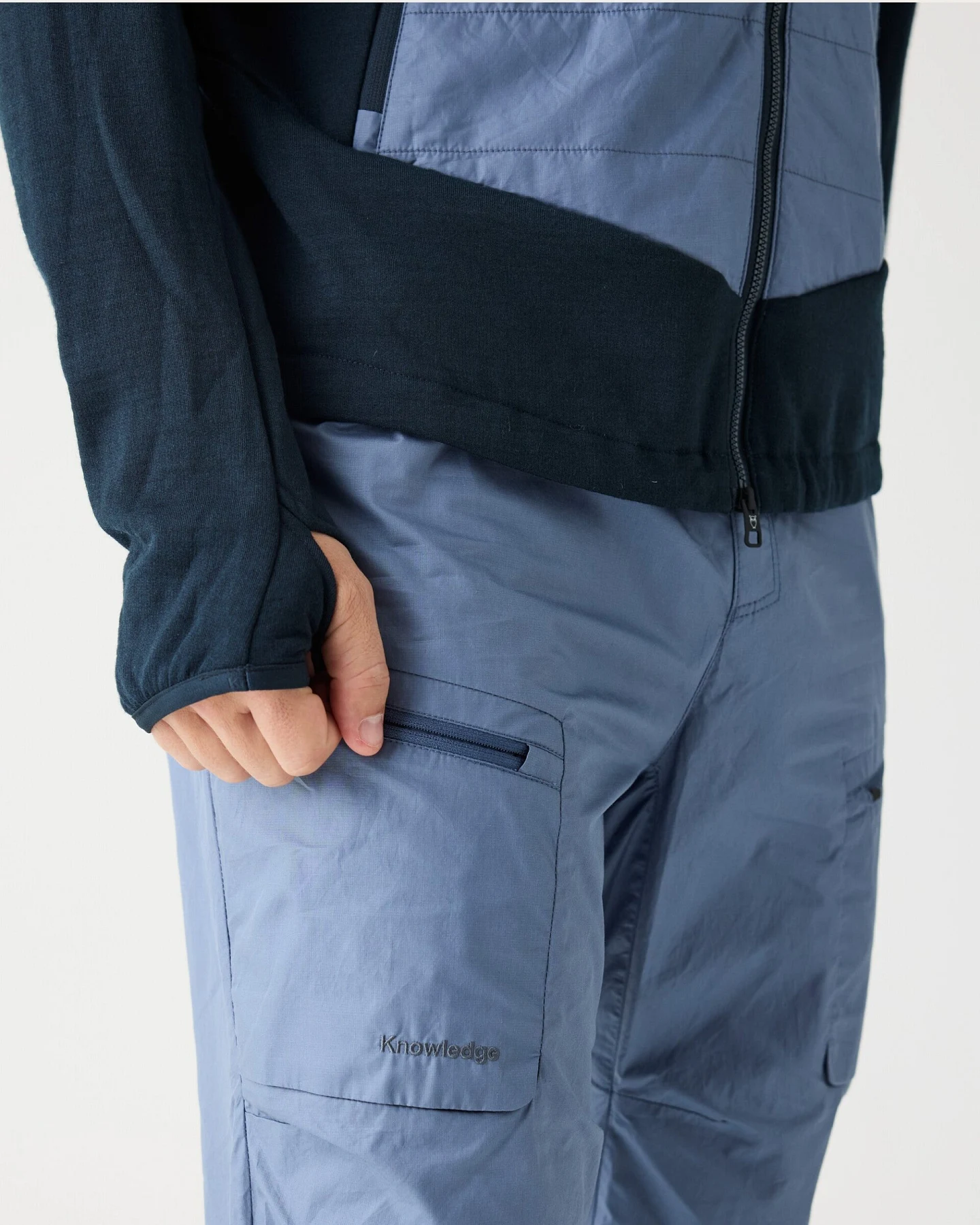 KnowledgeCotton Apparel Herren vegan Hose Vent Ripstop 90 Vintage Indigo – Ansicht 2