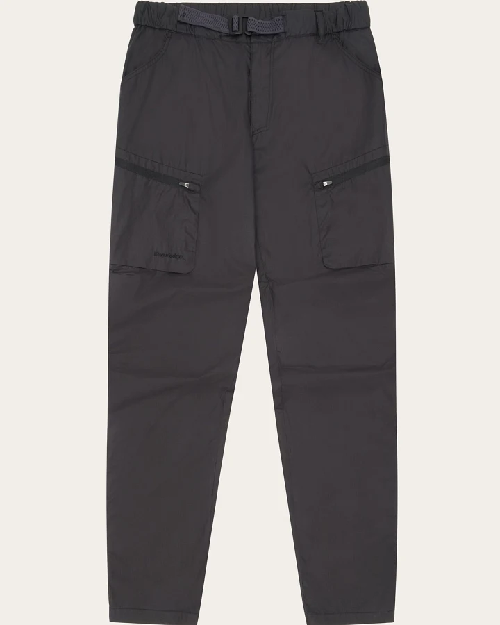 KnowledgeCotton Apparel Herren vegan Hose Vent Ripstop 90 Black Jet