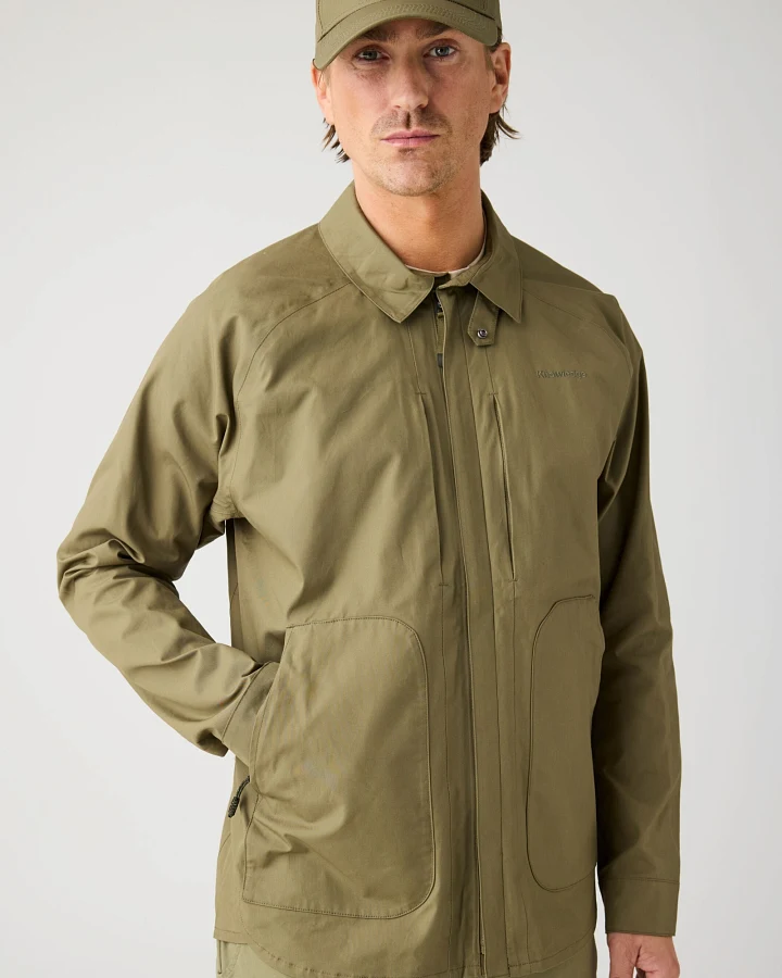 KnowledgeCotton Apparel Herren vegan Jacke Vent Canvas 200 Gebrannte Olive