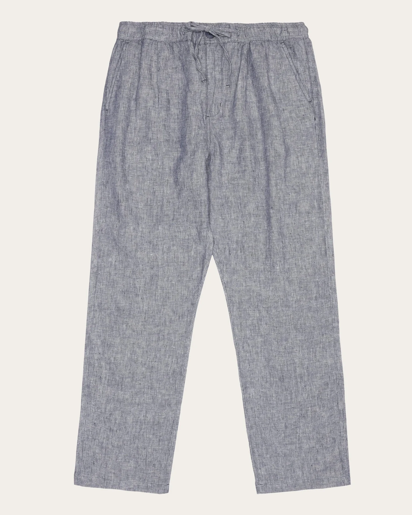 KnowledgeCotton Apparel Herren vegan Hose Lose Leinen Vintage Indigo – Ansicht 2