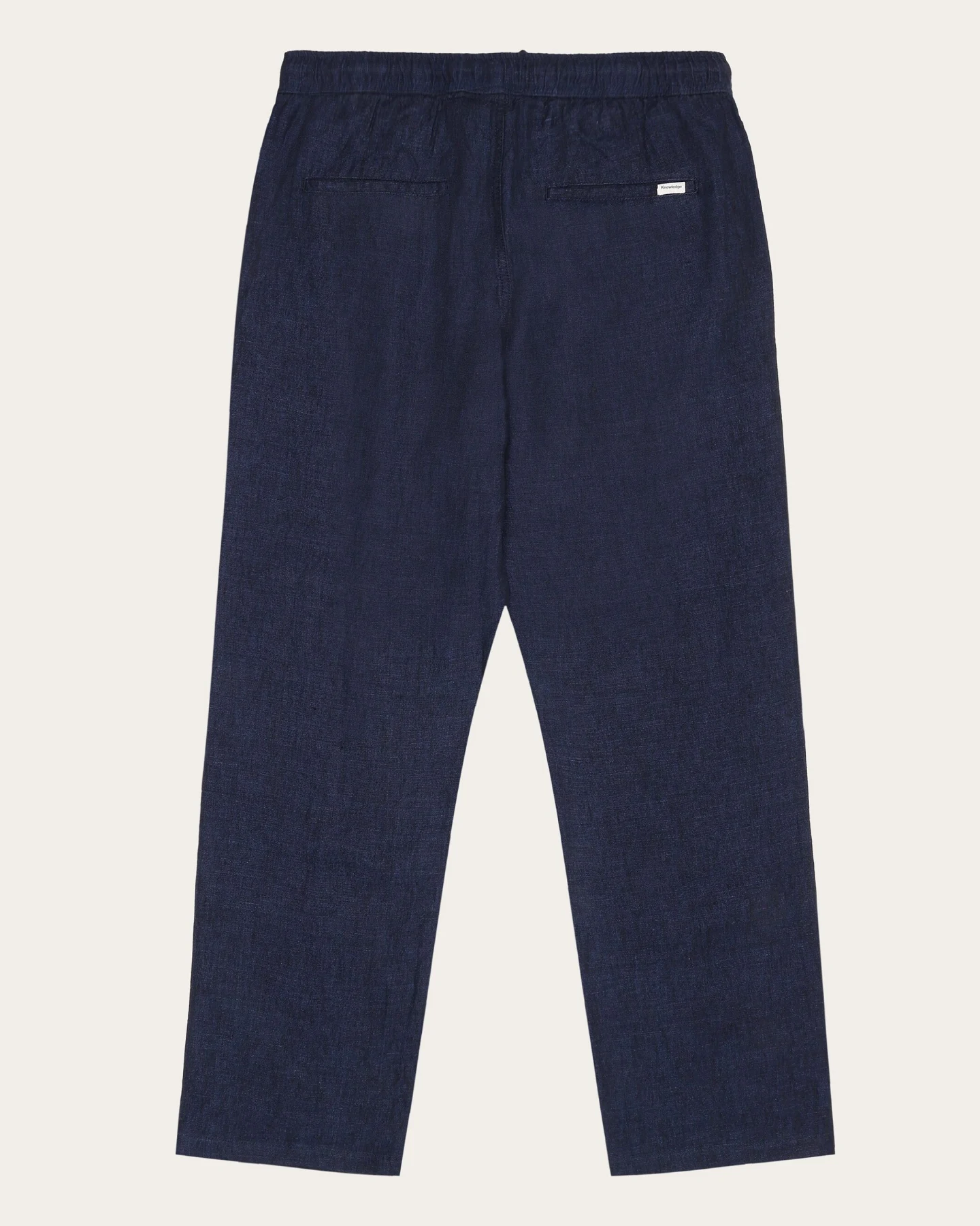 KnowledgeCotton Apparel Herren vegan Hose Lose Leinen Total Eclipse Navy – Ansicht 2