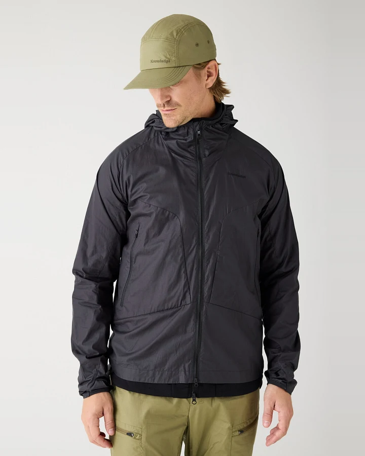 KnowledgeCotton Apparel Herren vegan Jacke Vent Ripstop 90 Schwarz