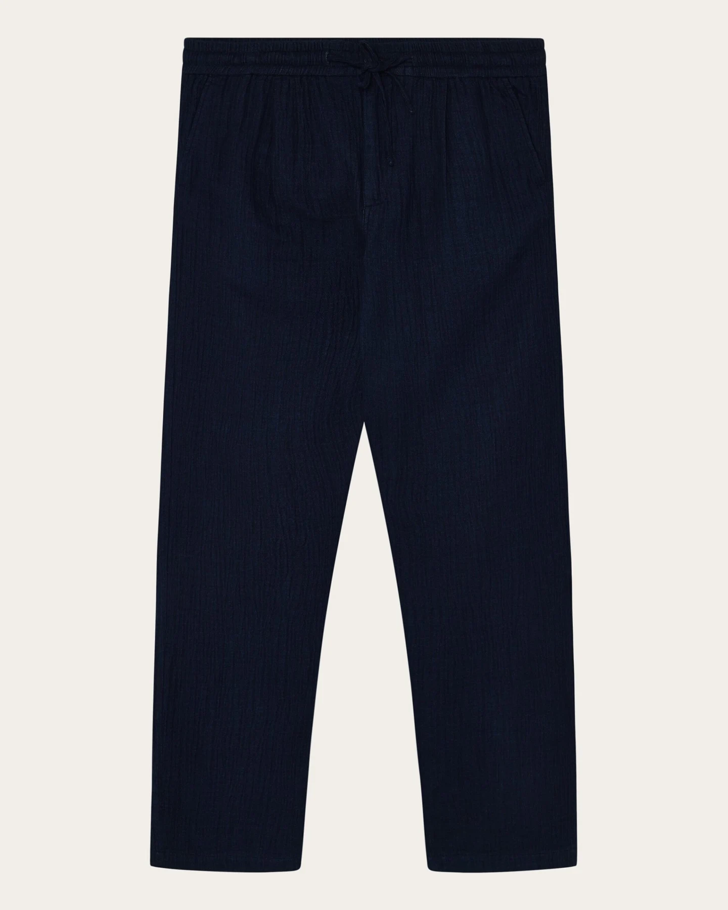KnowledgeCotton Apparel Herren vegan Hose Dobby Fig Loose Indigo – Ansicht 2