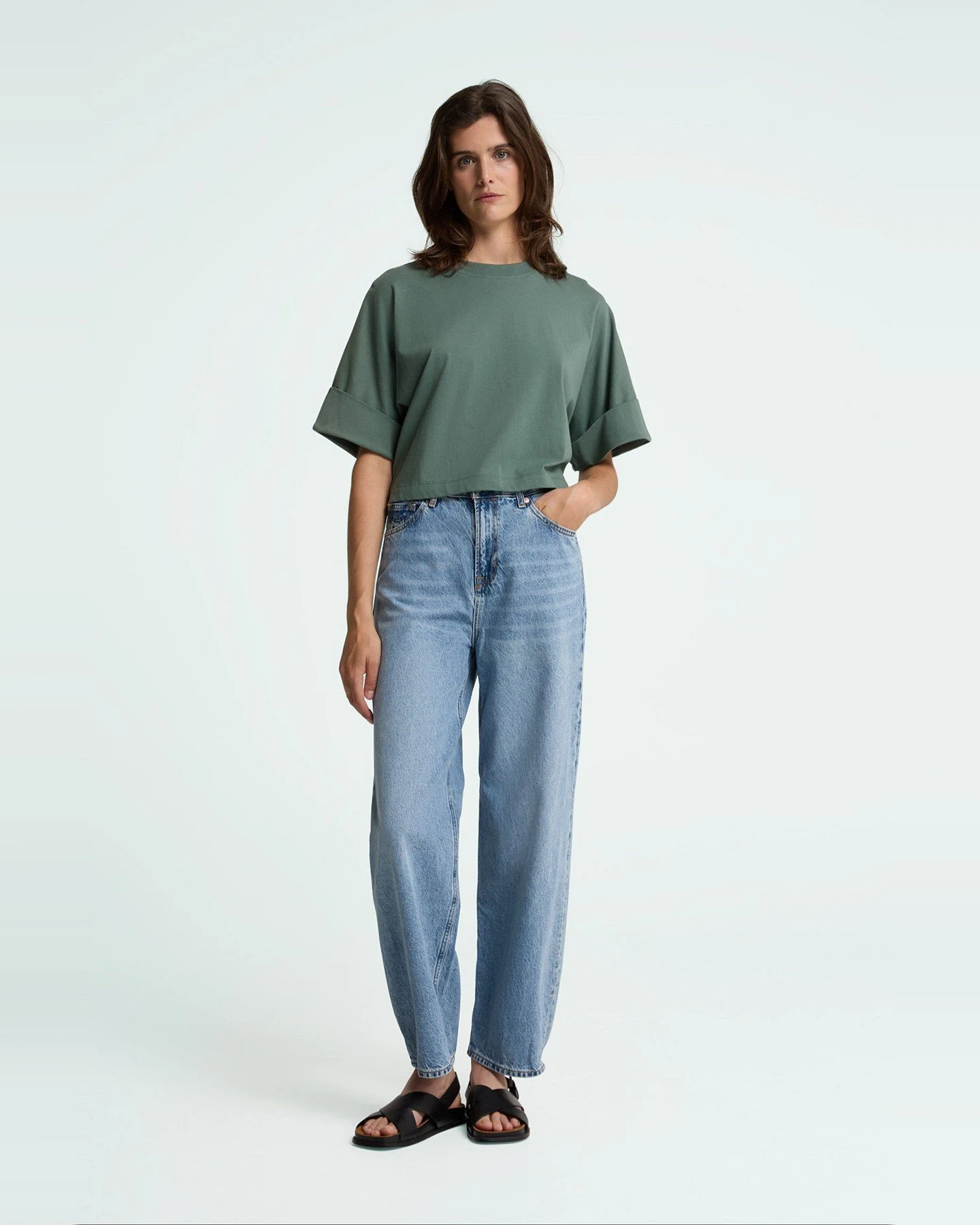 T-Shirt Cropped Castile – Ansicht 4