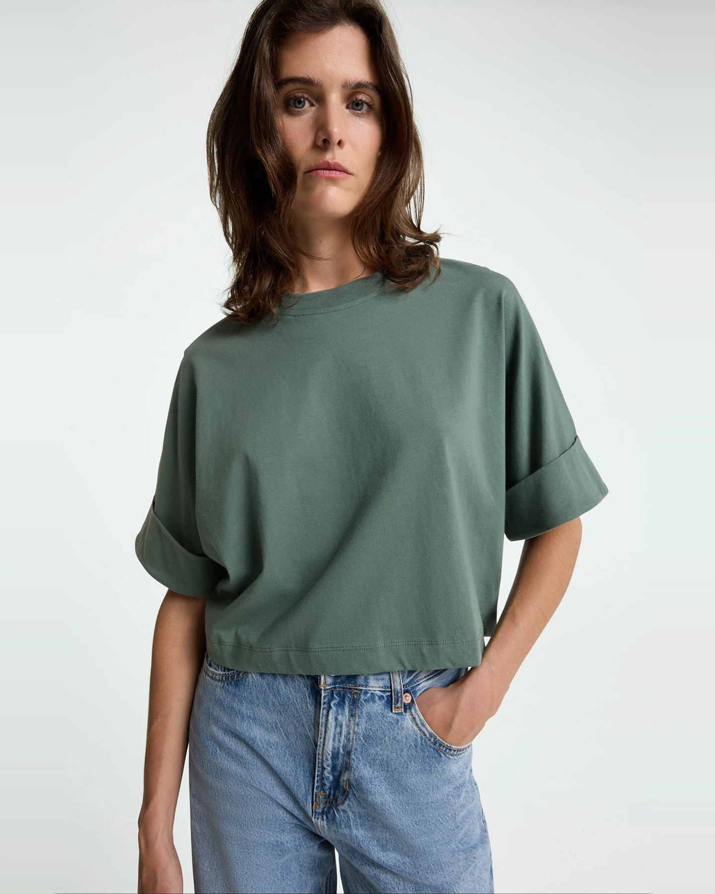 T-Shirt Cropped Castile – Ansicht 3