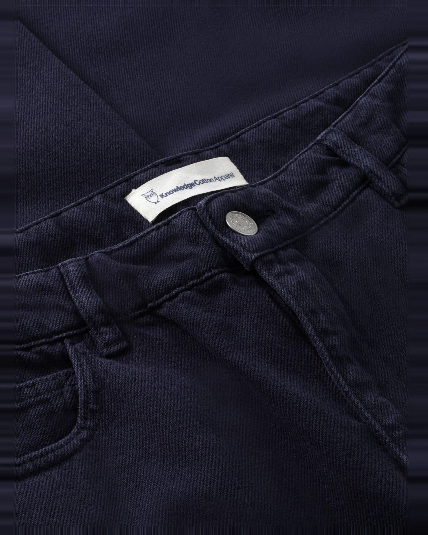 KnowledgeCotton Apparel Herren vegan Hose Wide Twill Flint Night Sky Navy – Ansicht 2