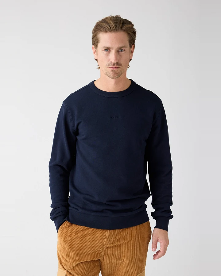 KnowledgeCotton Apparel Herren vegan Sweatshirt Stickerei Rundhalsausschnitt Night Sky Navy