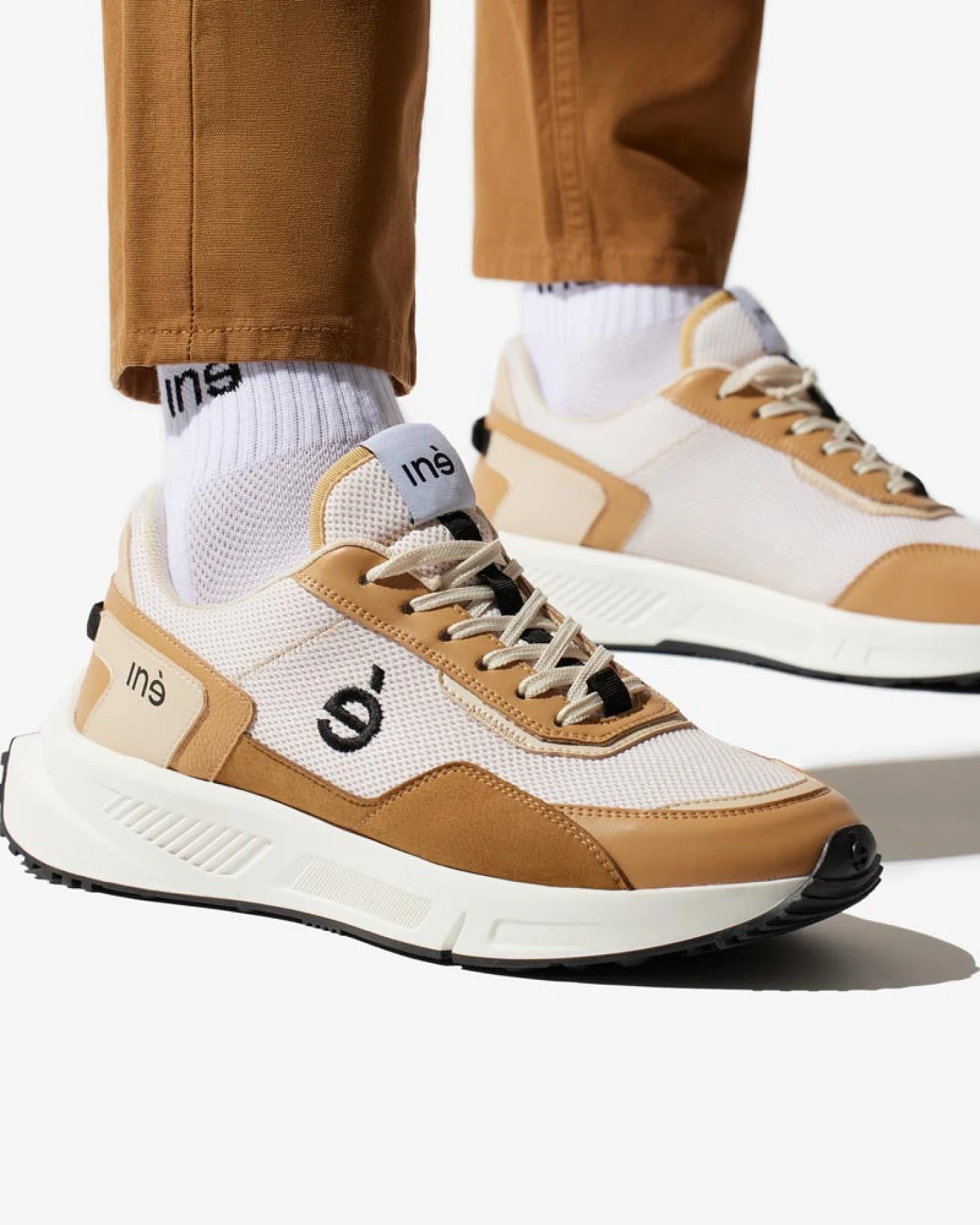 Iné Herren vegan Sneaker Vibes Beige Und Schwarz – Ansicht 2