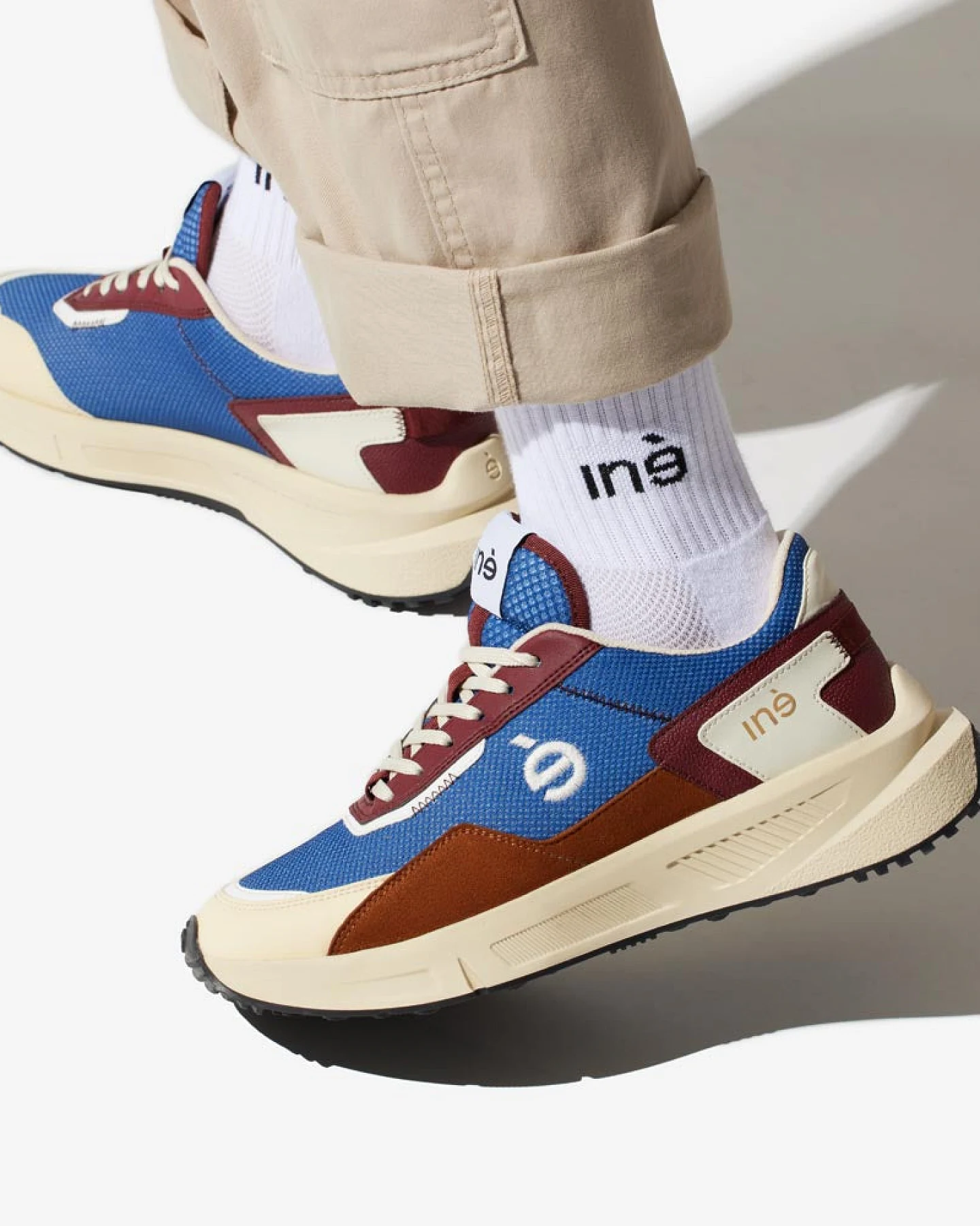 Iné Herren vegan Sneaker Vibes Blau Und Kamel – Ansicht 2