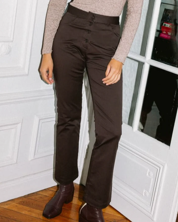 Avani Damen vegan Hose Avena Braun