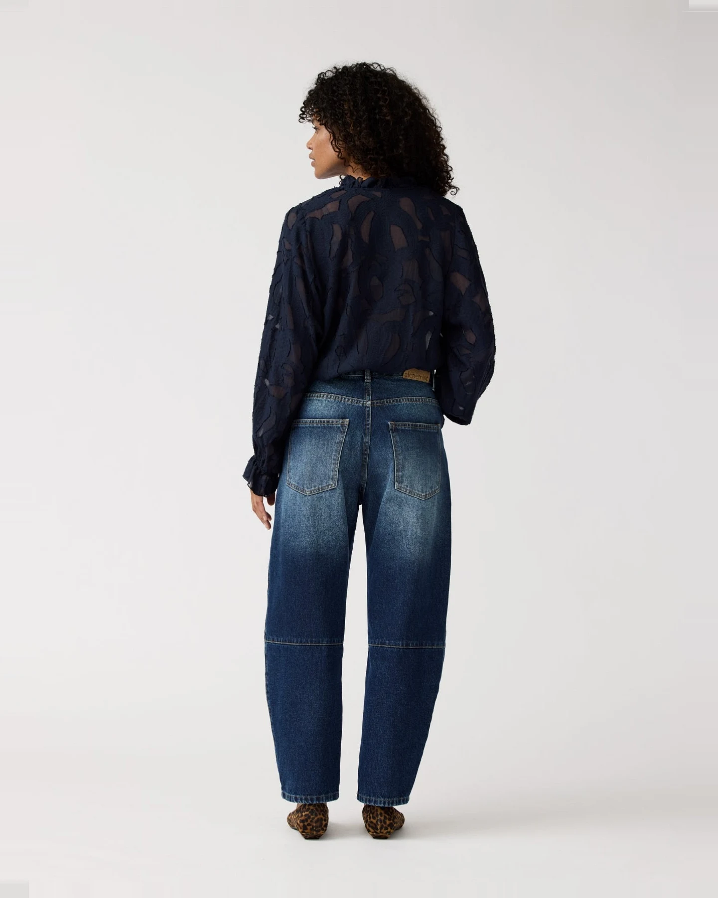 Alchemist Damen vegan Jeans Heather Dunkelblau Vintage – Ansicht 2