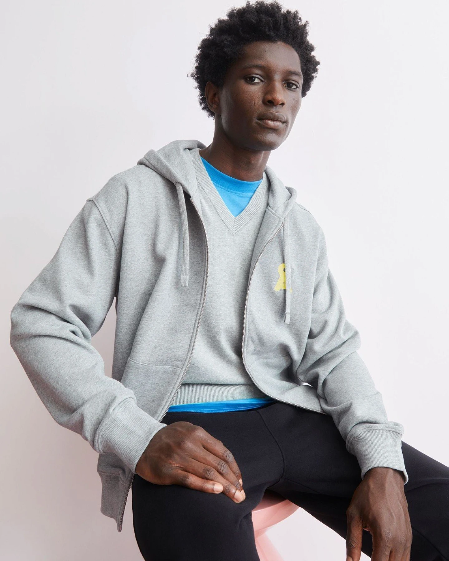 Sweatjacke Iconic Å Saromiaan Grau – Ansicht 5