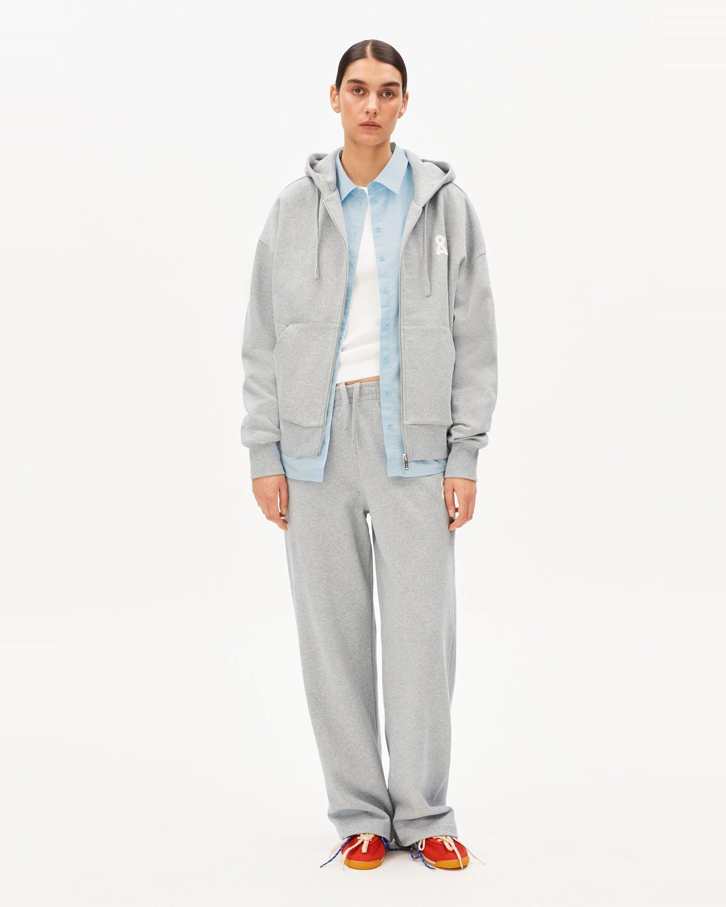 Sweatjacke Iconic Å Rixamaa Grau – Ansicht 3