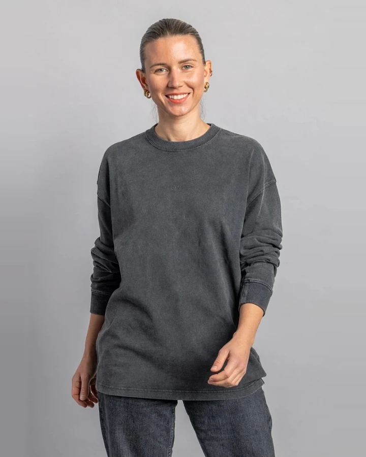 DIRTS Herren vegan Longsleeve Faded Black