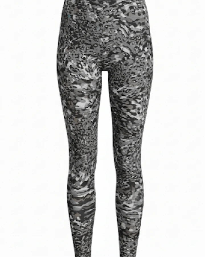 WiDDA Damen vegan Leggings Basic Grau Gemustert