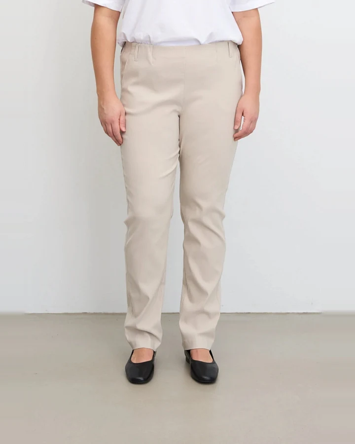 LAURIE Damen vegan Hose Taylor Regular Ml Grau Sand