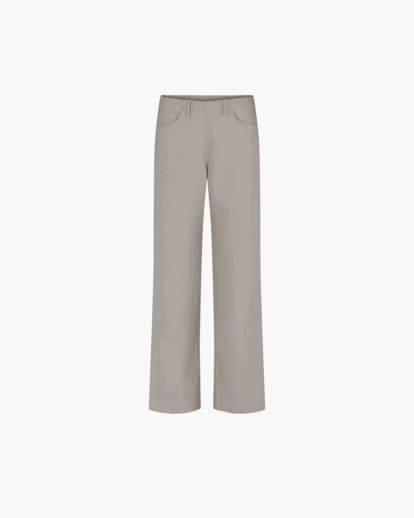 LAURIE Damen vegan Hose Donna Loose Mittellang Grau Sand – Ansicht 2