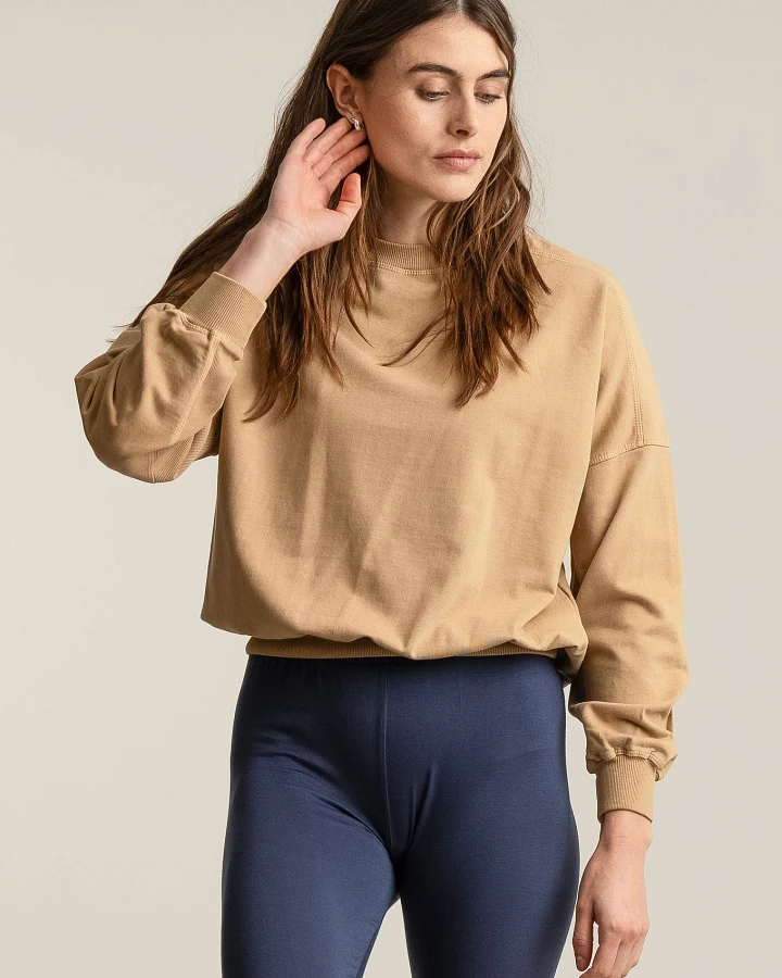 KOMODO Damen vegan Sweatshirt Dawn Croissant Beige