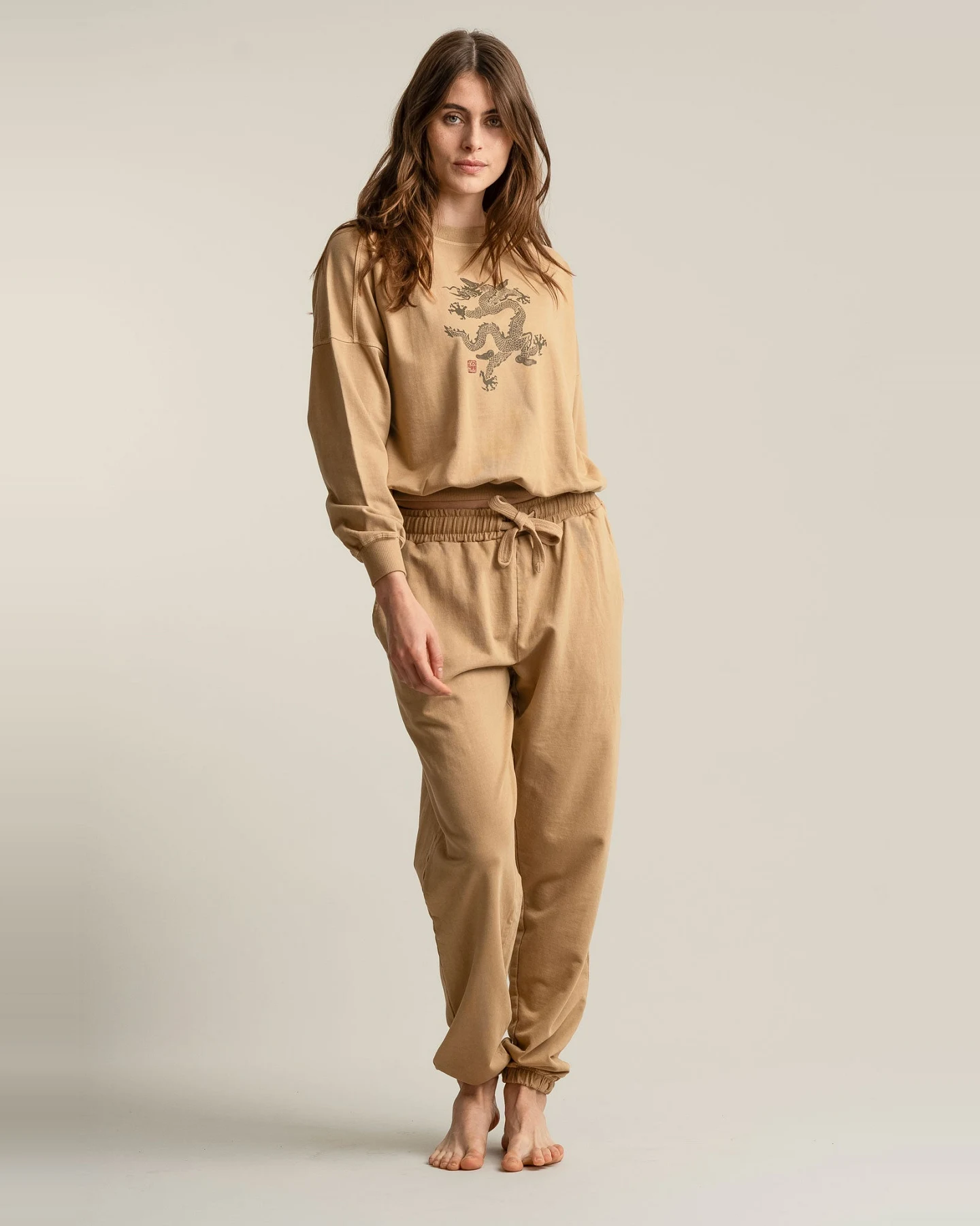 KOMODO Damen vegan Sweatshirt Drache Dawn Croissant – Ansicht 2