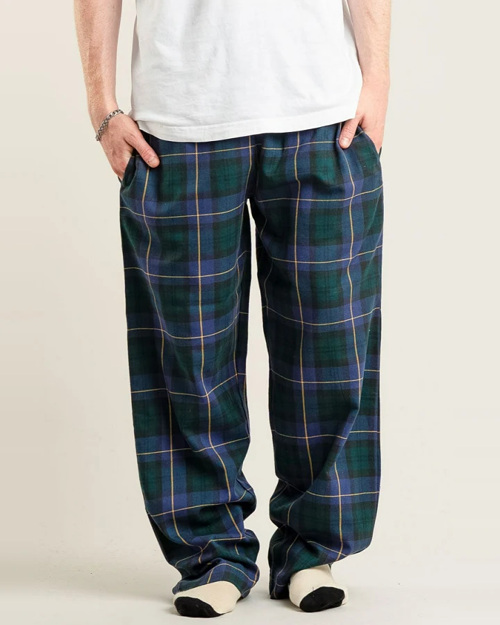 KOMODO Herren vegan Pyjamahose Jim Jam Uhr Schwarz