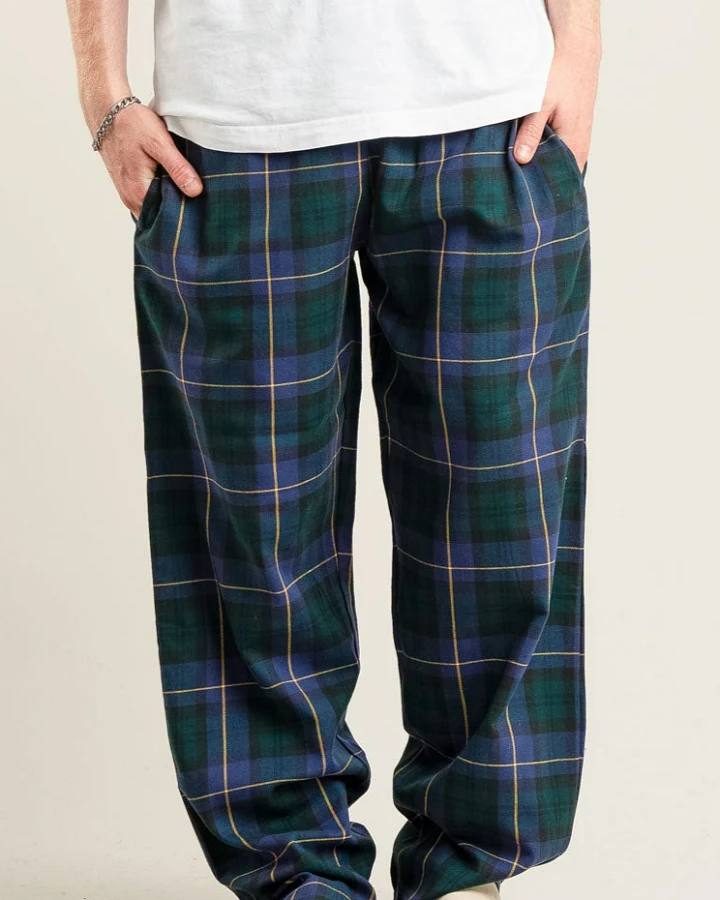 KOMODO Herren vegan Pyjamahose Jim Jam Uhr Schwarz