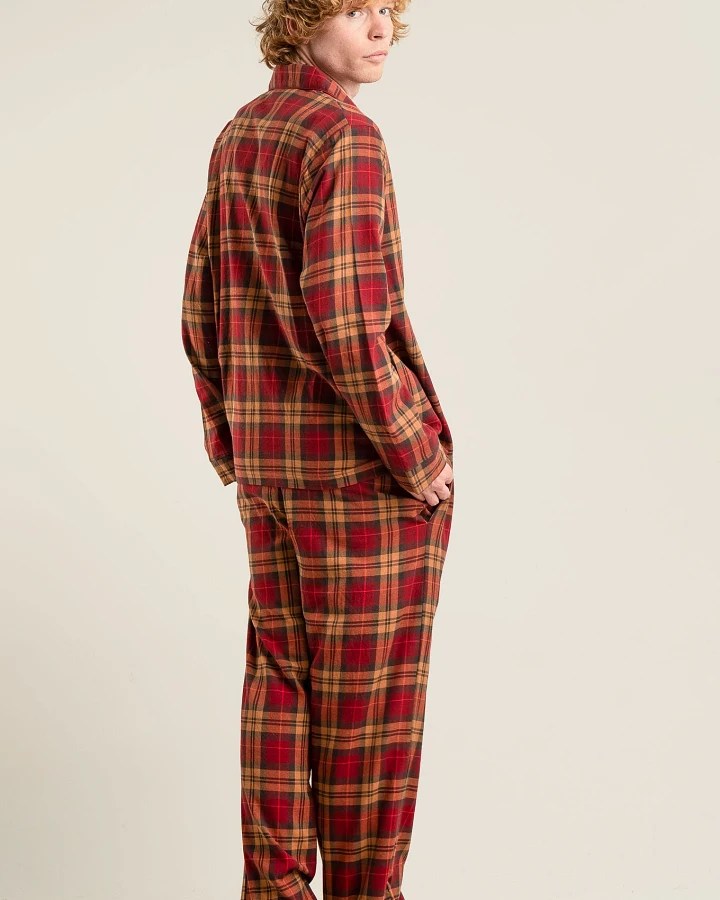 KOMODO Herren vegan Pyjama Set Jim Jam Berry