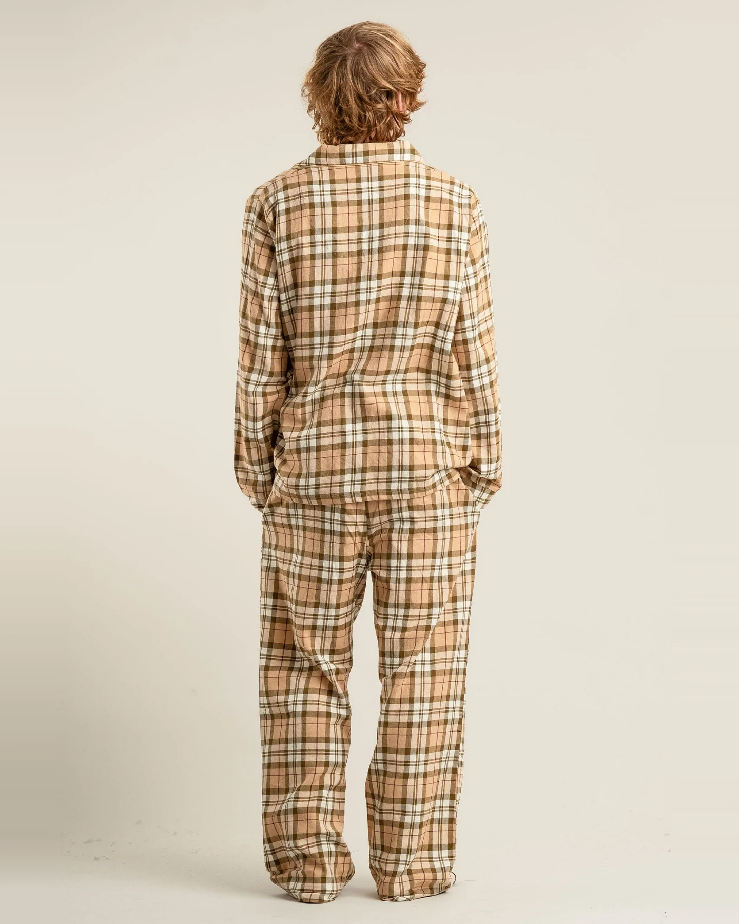 KOMODO Herren vegan Pyjama Set Jim Jam Sand – Ansicht 2