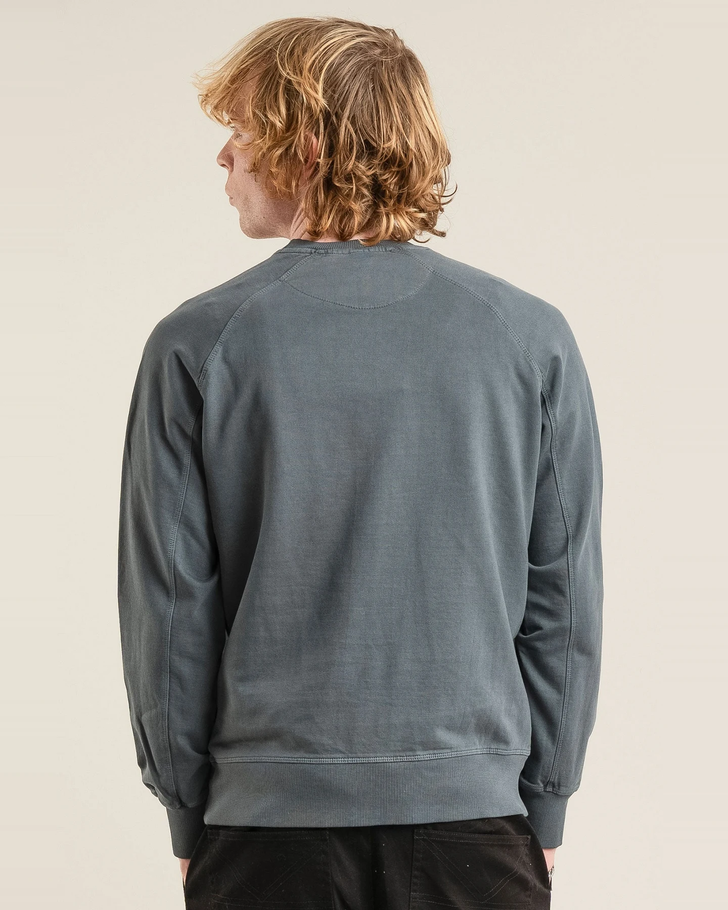 KOMODO Herren vegan Sweatshirt Anton Washed Schwarz – Ansicht 2