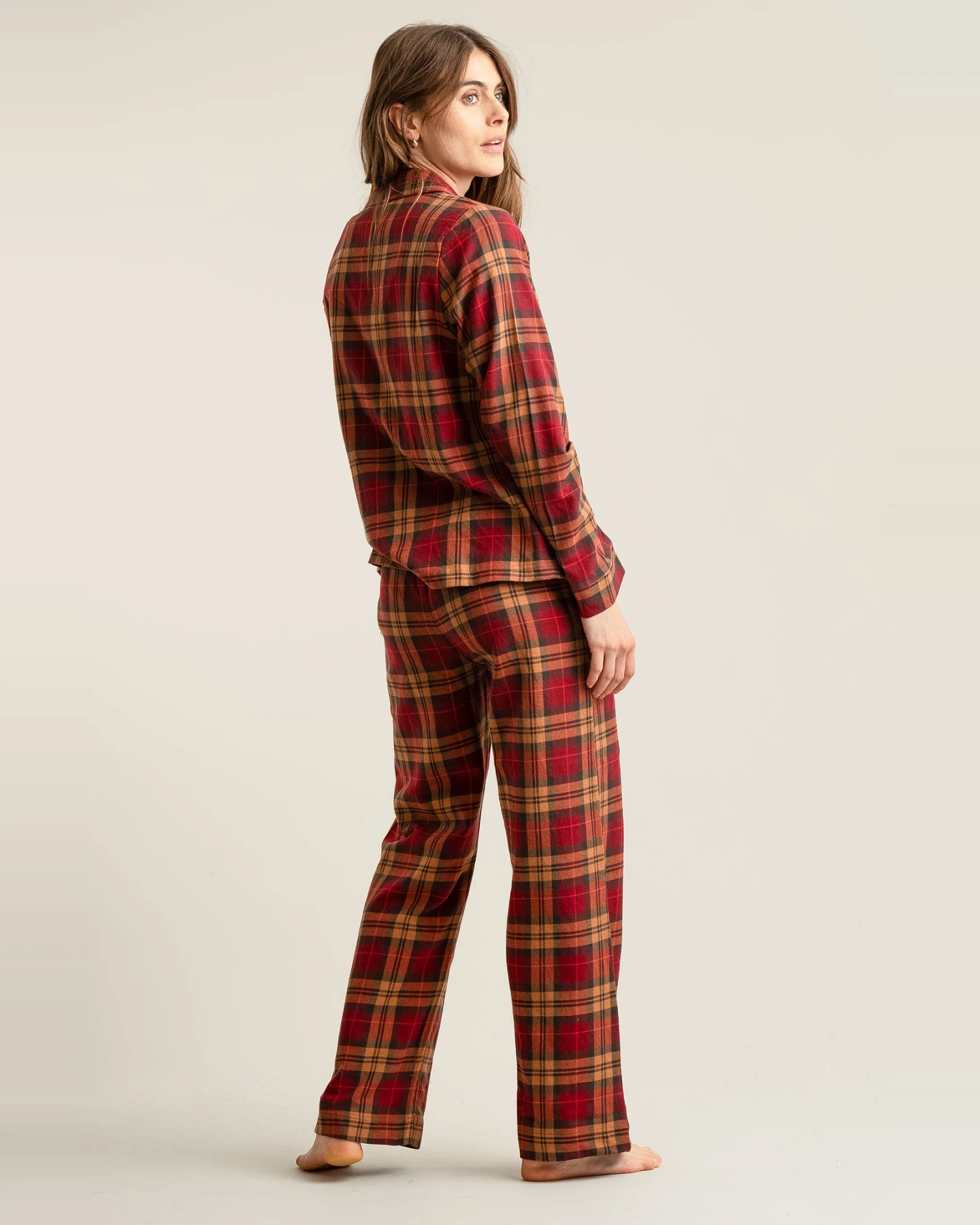 KOMODO Damen vegan Pyjama Set Jim Jam Berry – Ansicht 2
