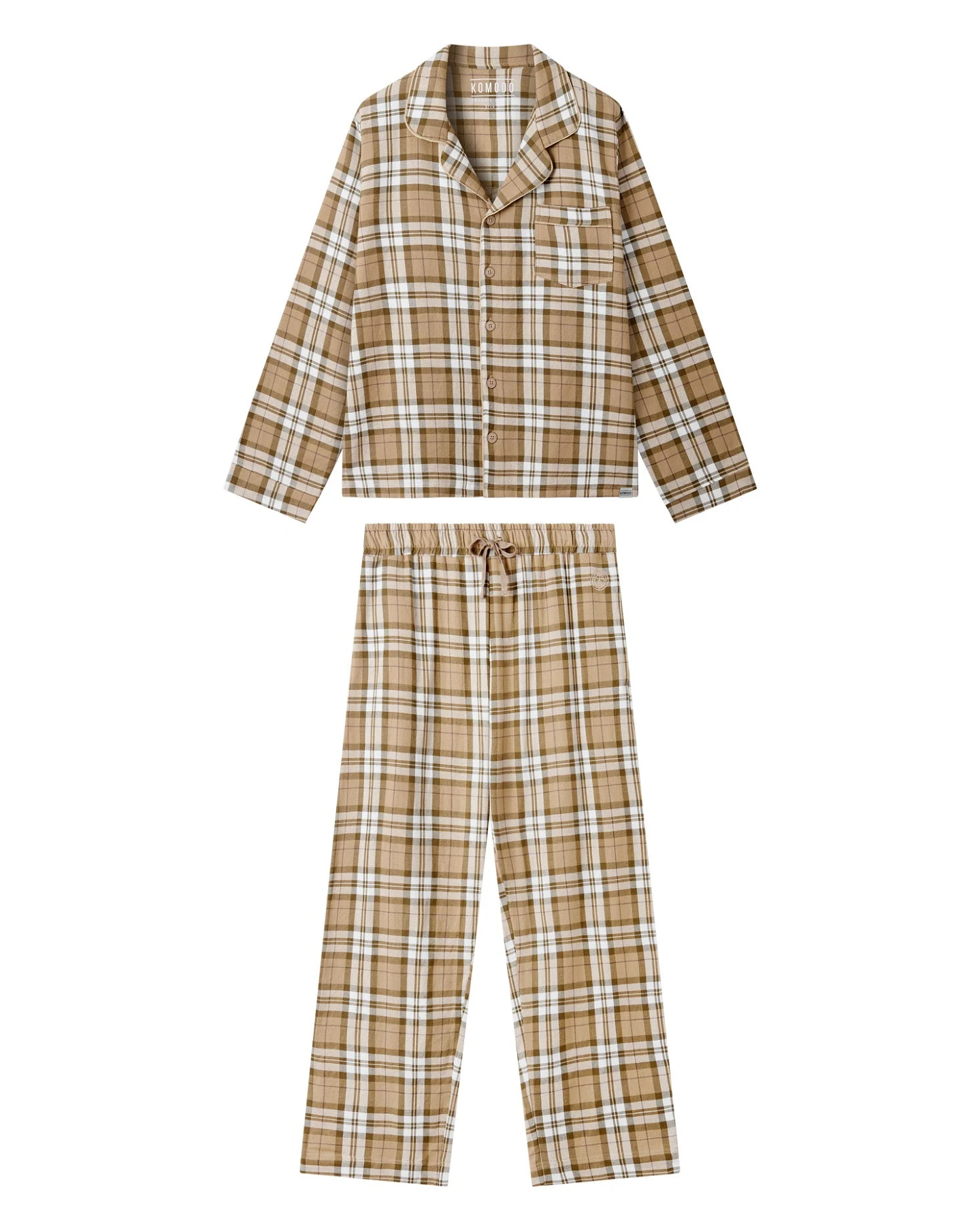 KOMODO Damen vegan Pyjama Set Jim Jam Sand – Ansicht 2
