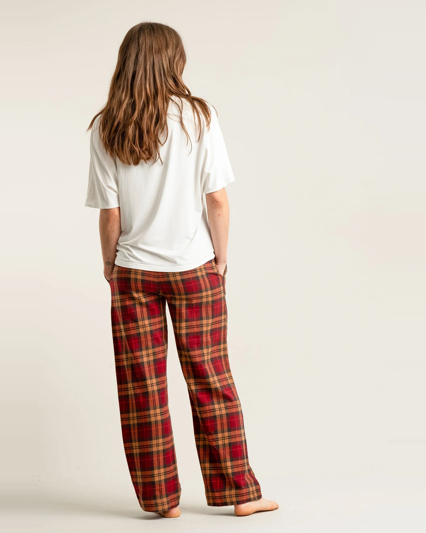 KOMODO Damen vegan Pyjamahose Jim Jam Berry – Ansicht 2