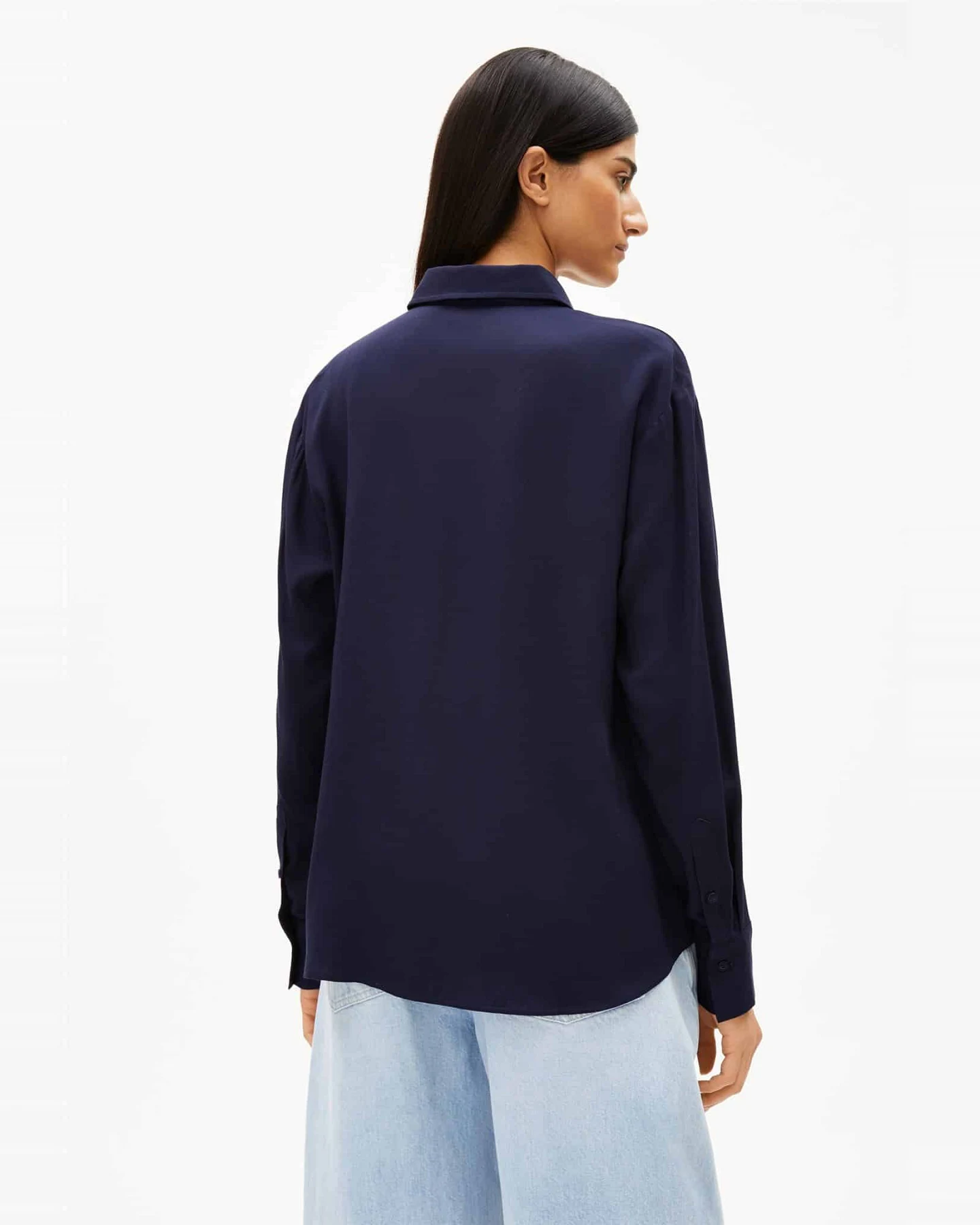 ARMEDANGELS Damen vegan Longsleeve Larisaana Blau – Ansicht 2