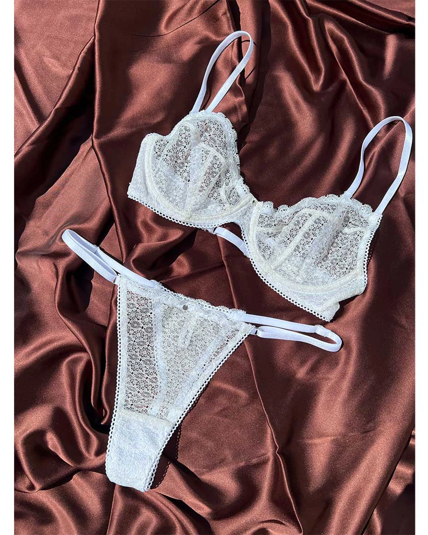 Anekdot Damen vegan Dessous Set Saga Underwire Weiß – Ansicht 2