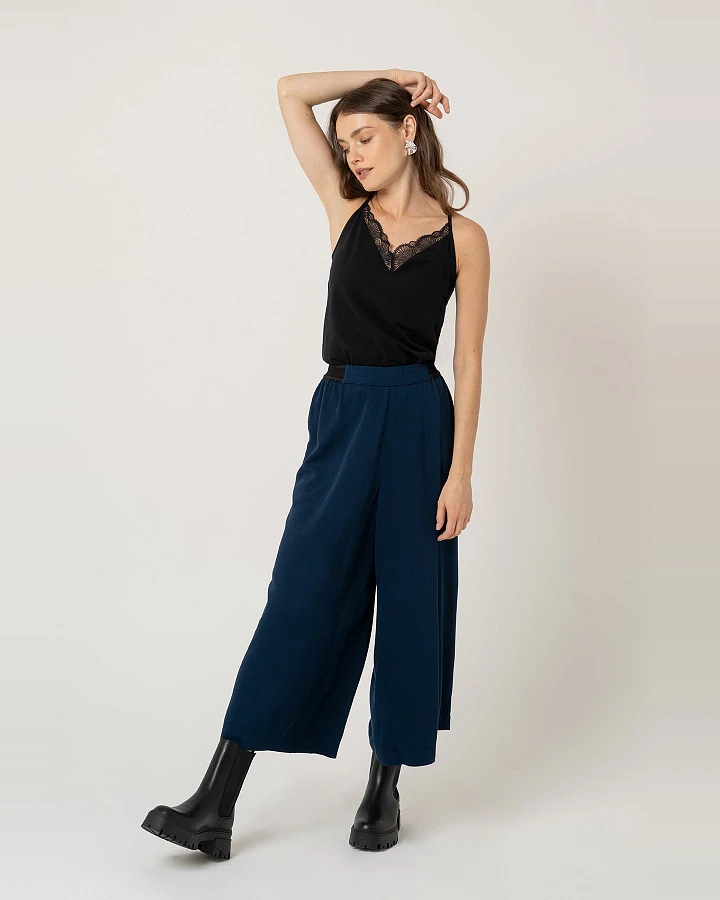LOVJOI Damen vegan Hose Tavira Nightfall Blue