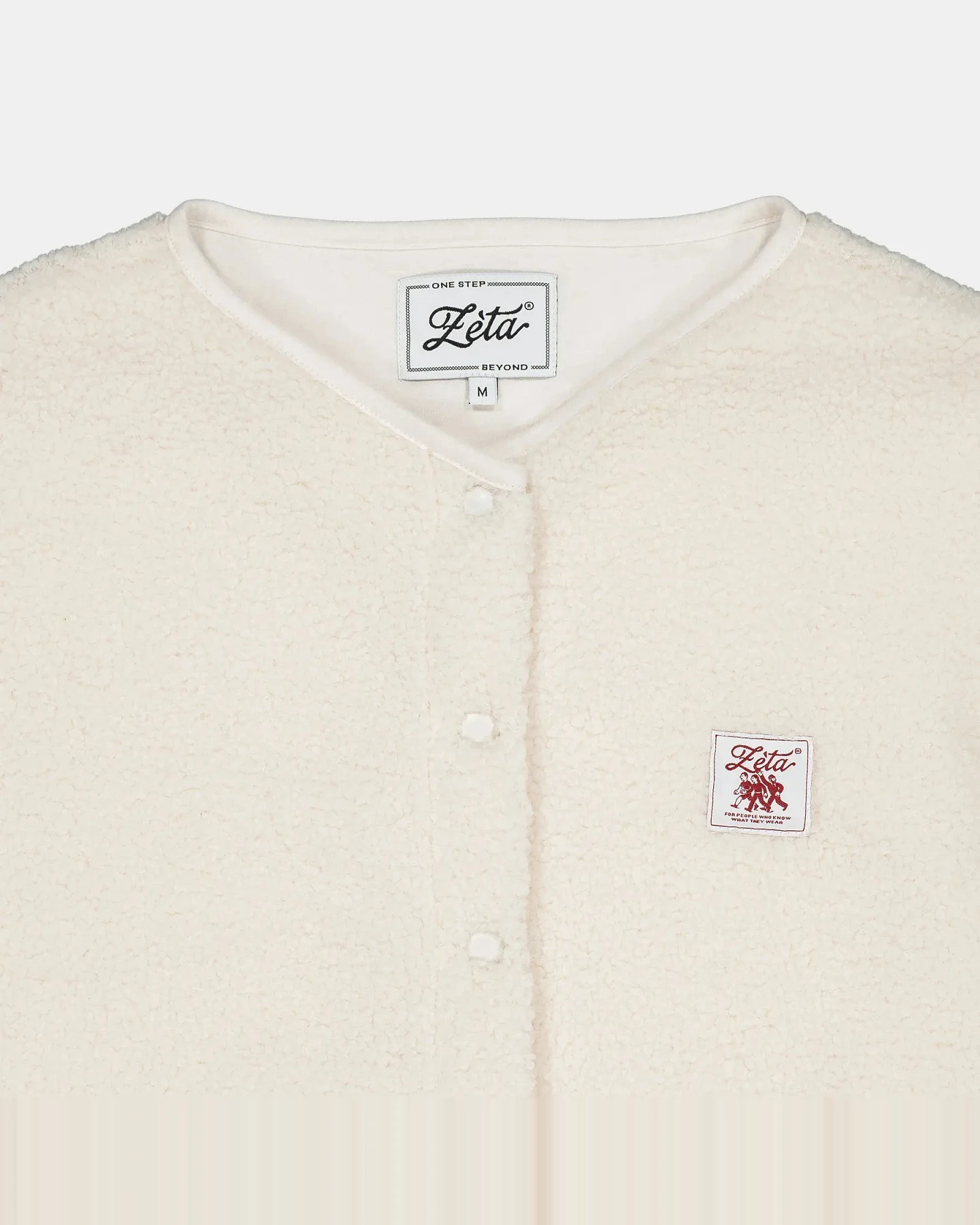 Zèta Damen vegan Weste Sherpa Beige – Ansicht 2