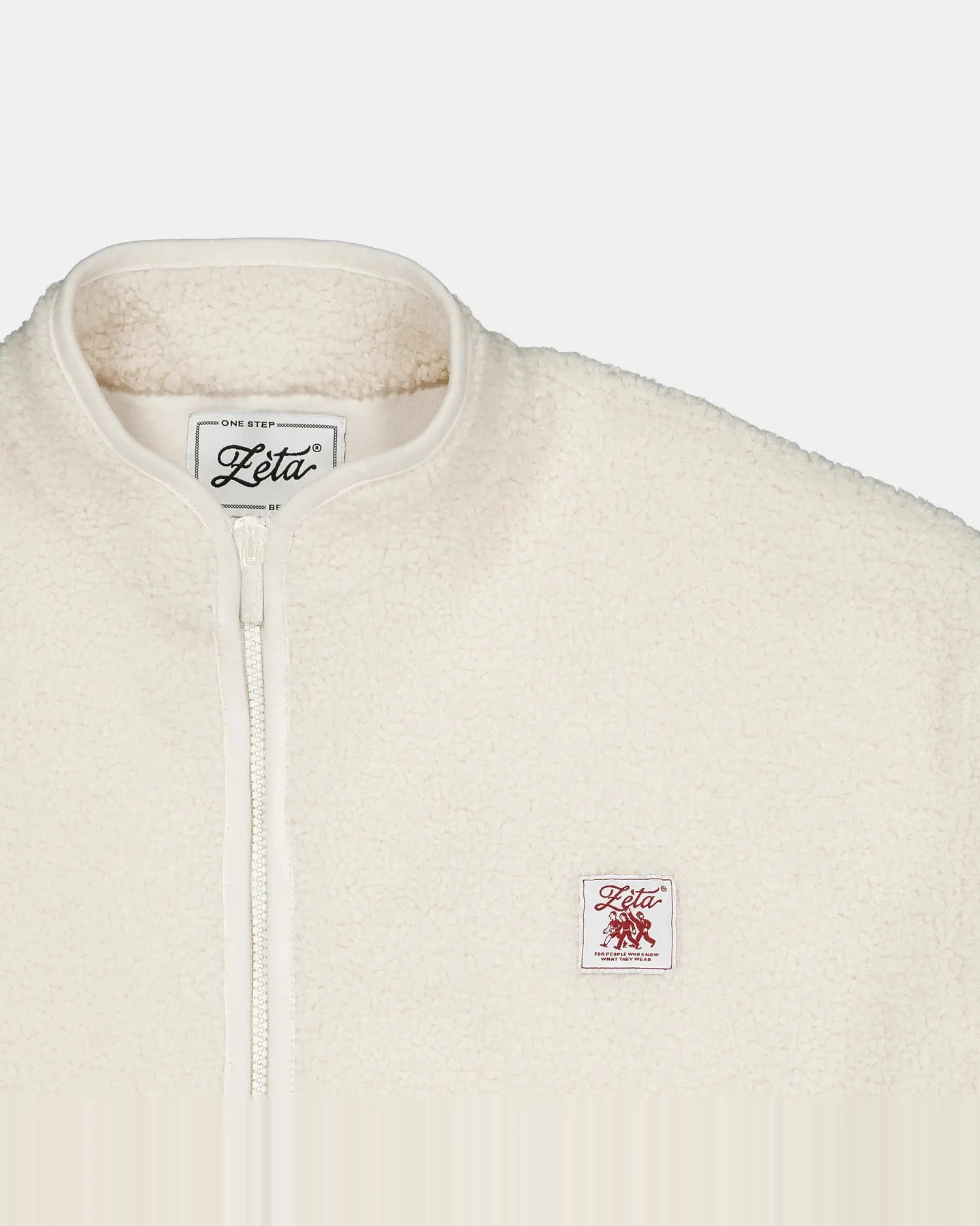 Zèta Herren vegan Jacke Unisex Sherpa Beige – Ansicht 2