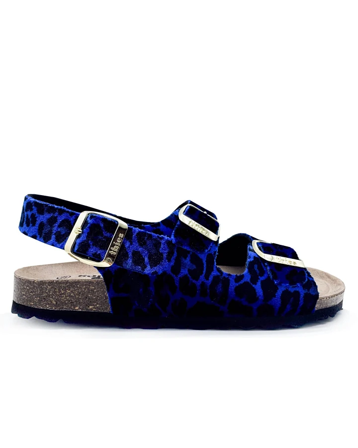 thies Damen vegan Sandalen Rec Backstrap Leo Blau